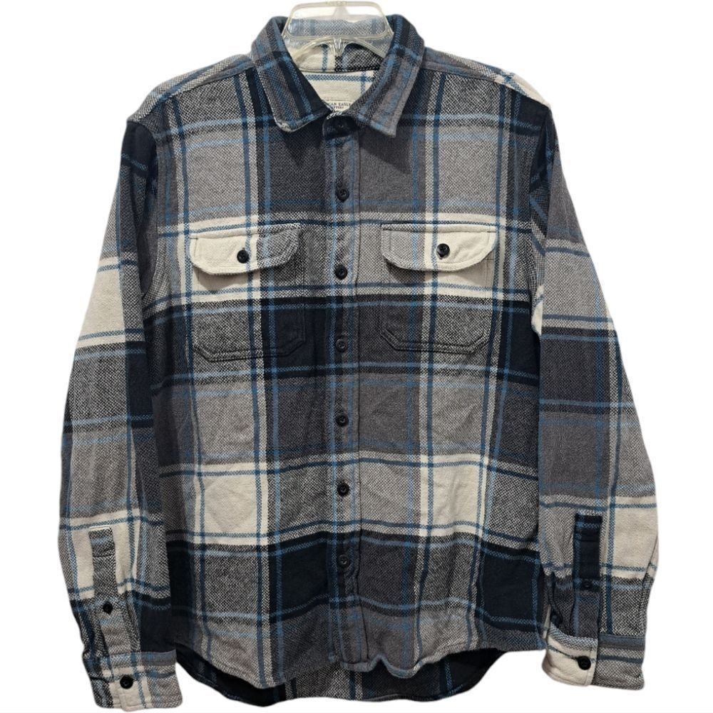 American Eagle Outfitters Button Front Plaid Shacket  Large Multi-colored